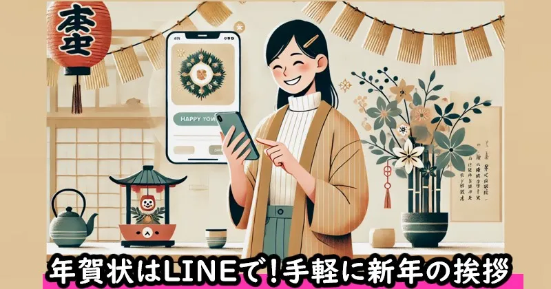 イメージ画像： 年賀状はLINEで！手軽に新年のあいさつをする方法