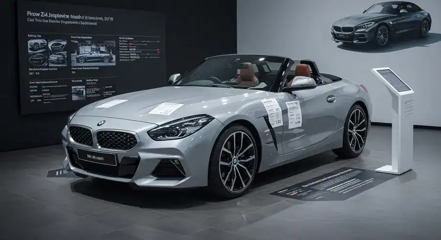 BMW Z4が展示されているショールーム