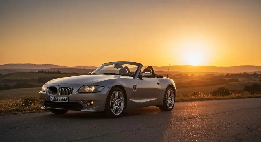 夕日の背景に映える初代BMW Z4