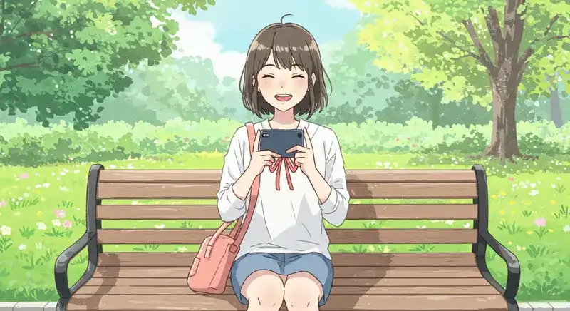 スマホで動画を楽しむ若者